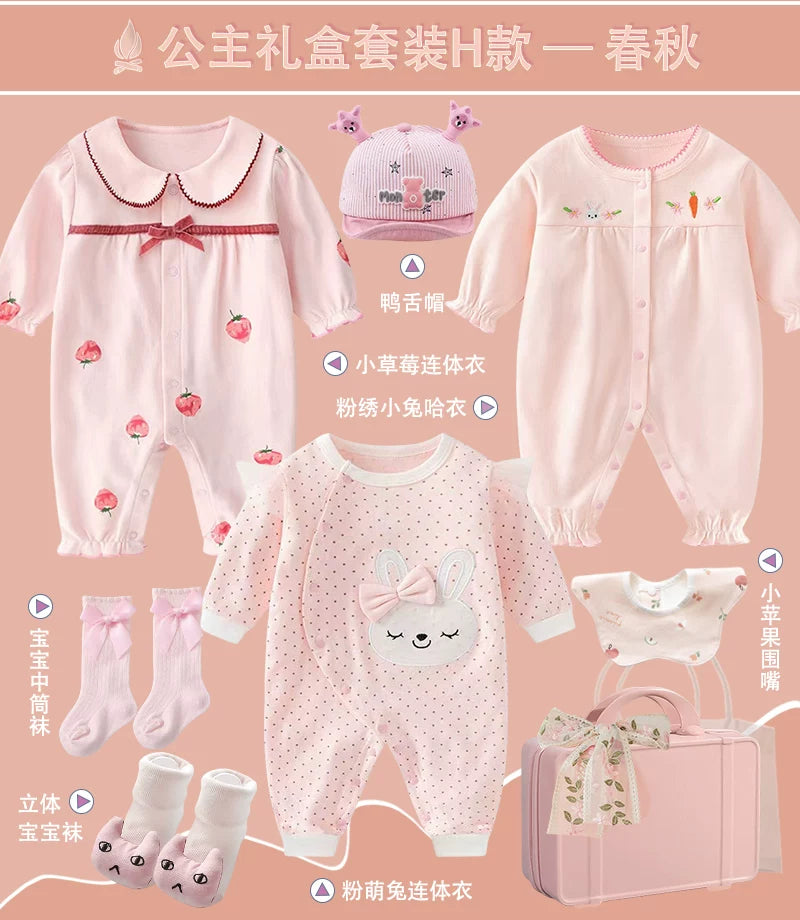 Baby Girls' Princess Gift Box Set Newborn Infant Toddler Clothing