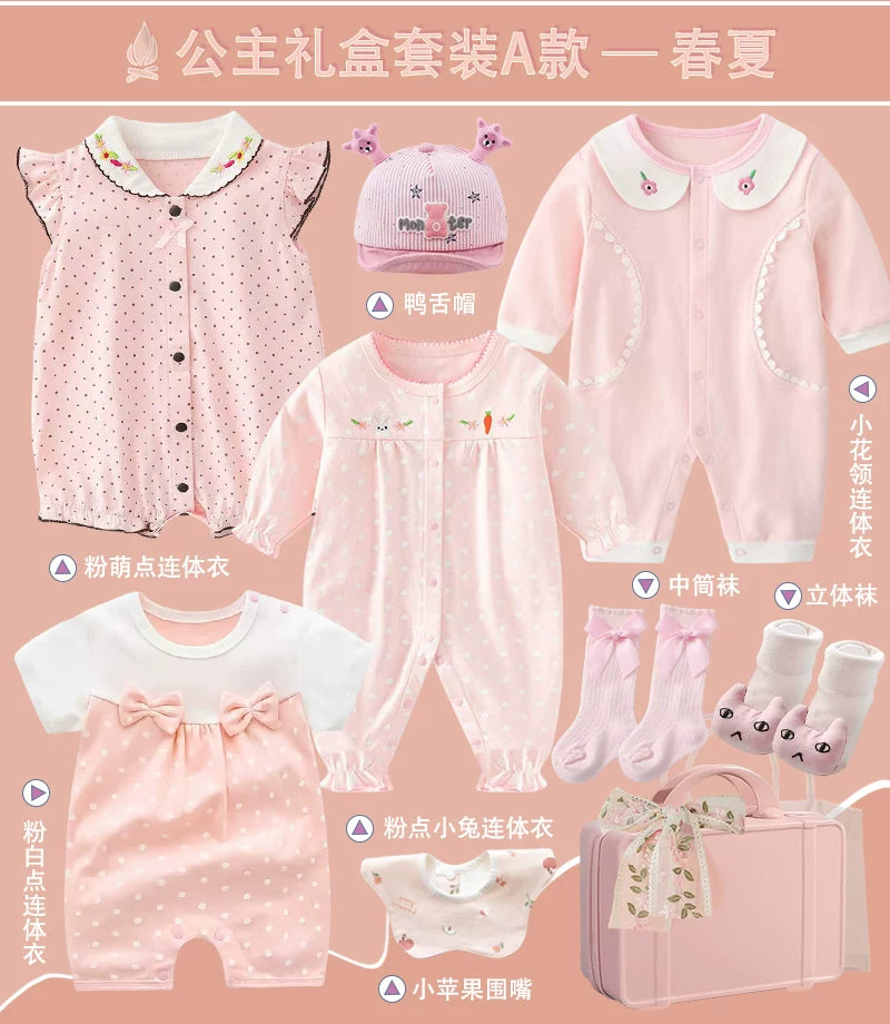Baby Girls' Princess Gift Box Set Newborn Infant Toddler Clothing