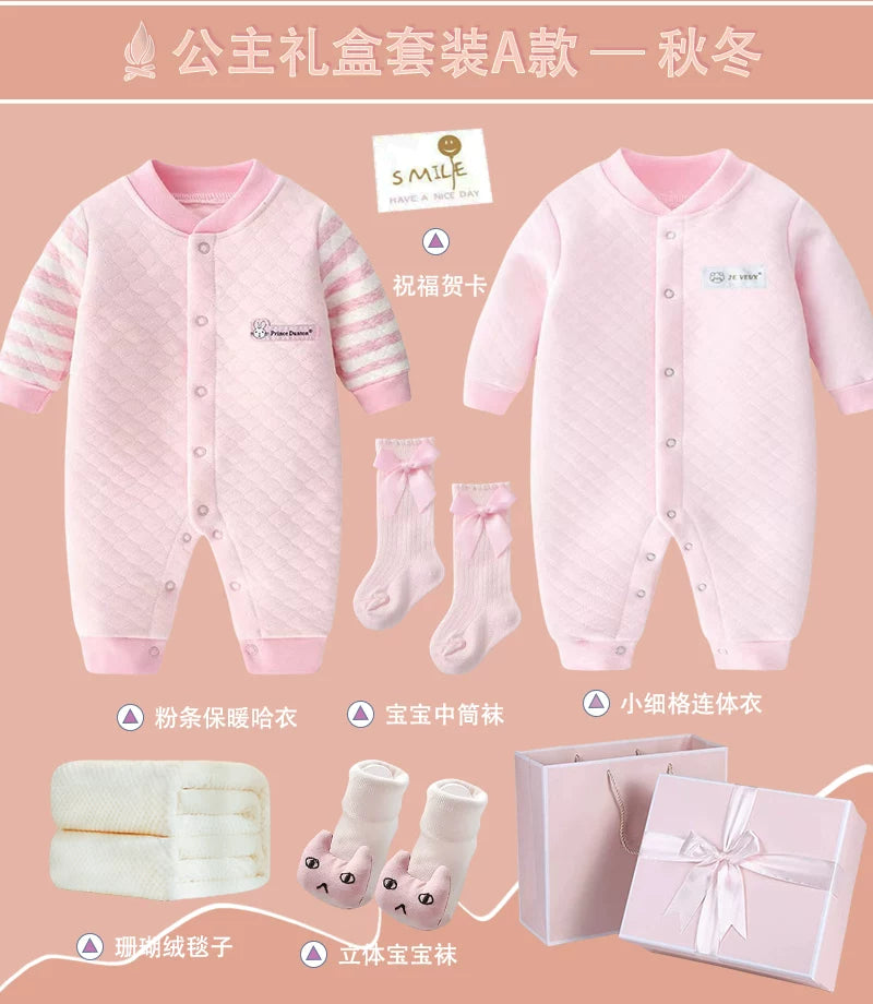 Baby Girls' Princess Gift Box Set Newborn Infant Toddler Clothing