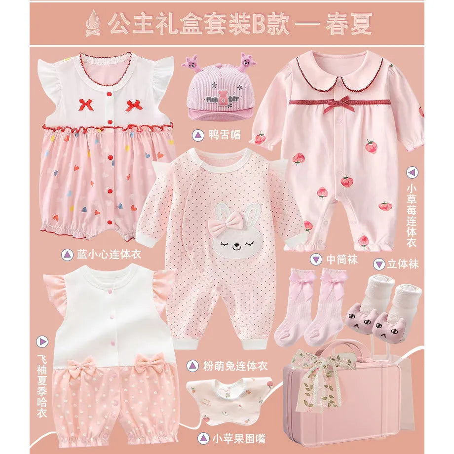 Baby Girls' Princess Gift Box Set Newborn Infant Toddler Clothing