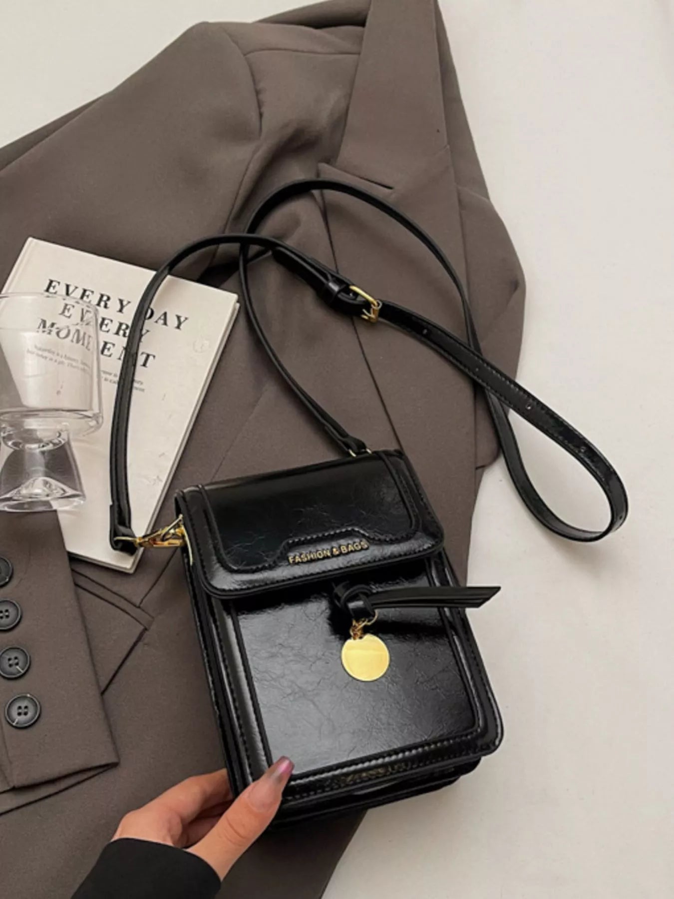 Leather Flap Crossbody Bag Secondary image