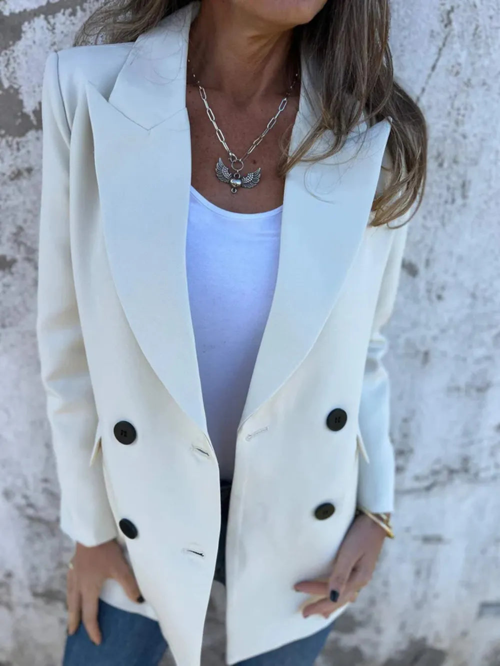 Full Size Collared Neck Long Sleeve Blazer Secondary image