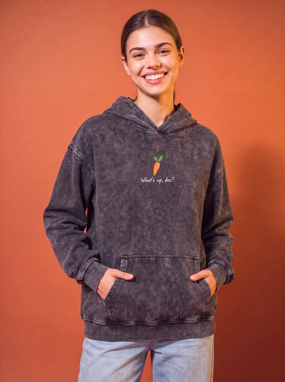 Bugs Acid Washed Hoodie