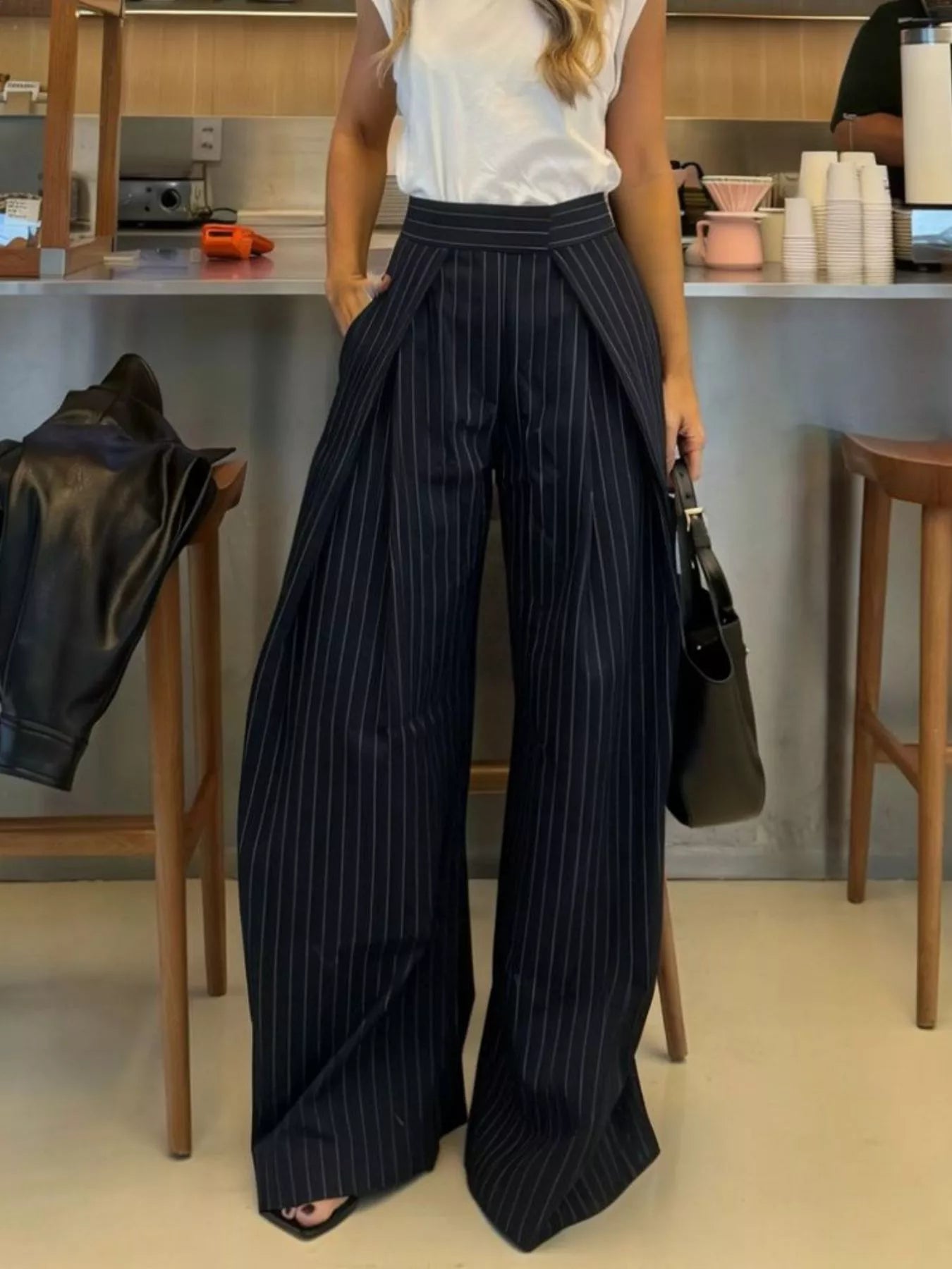High-Waisted Wide-Leg Pants Secondary image