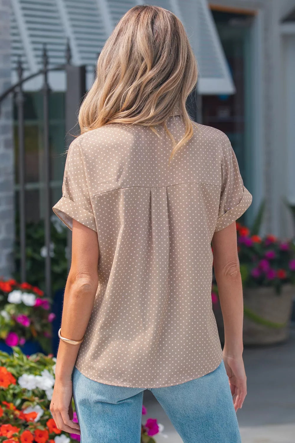 Polka Dot Print Short Sleeve Shirt Secondary image