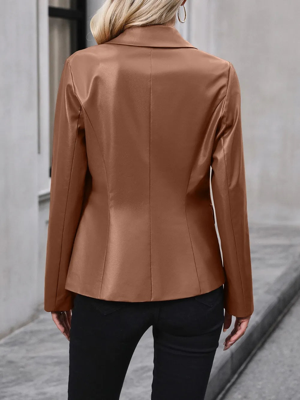 Ivy Lane Button Up Collared Neck Blazer Secondary image