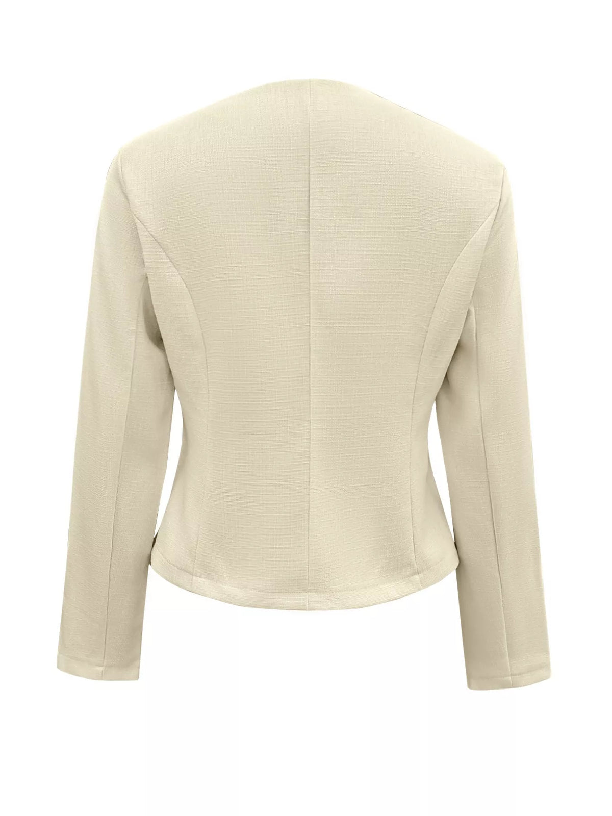 Square Neck Button-Down Fitted Blazer - photo 4