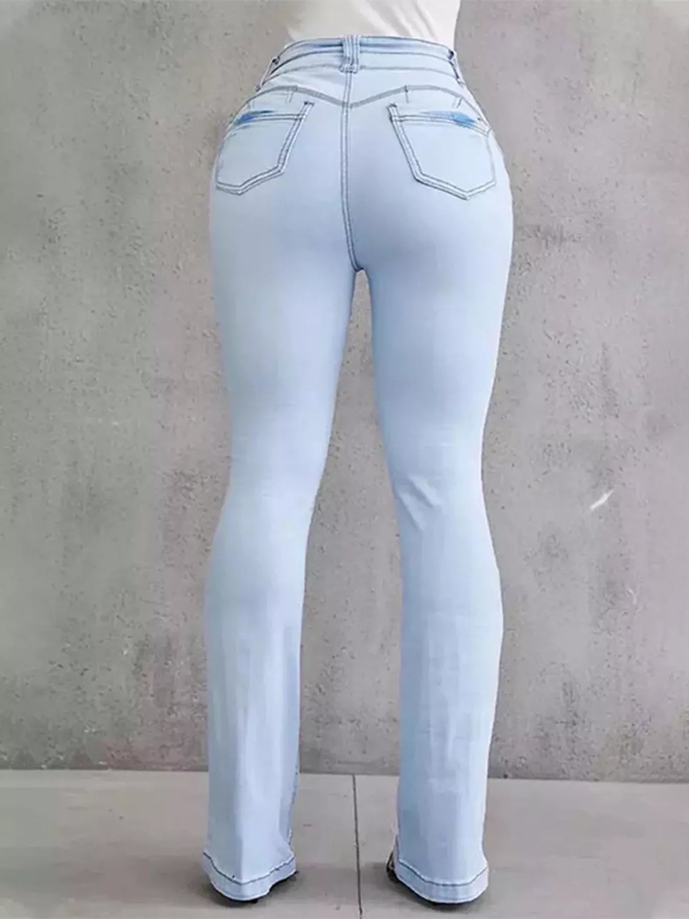 Full Size Wash High-Waisted Flare Jeans Plus Size Secondary image