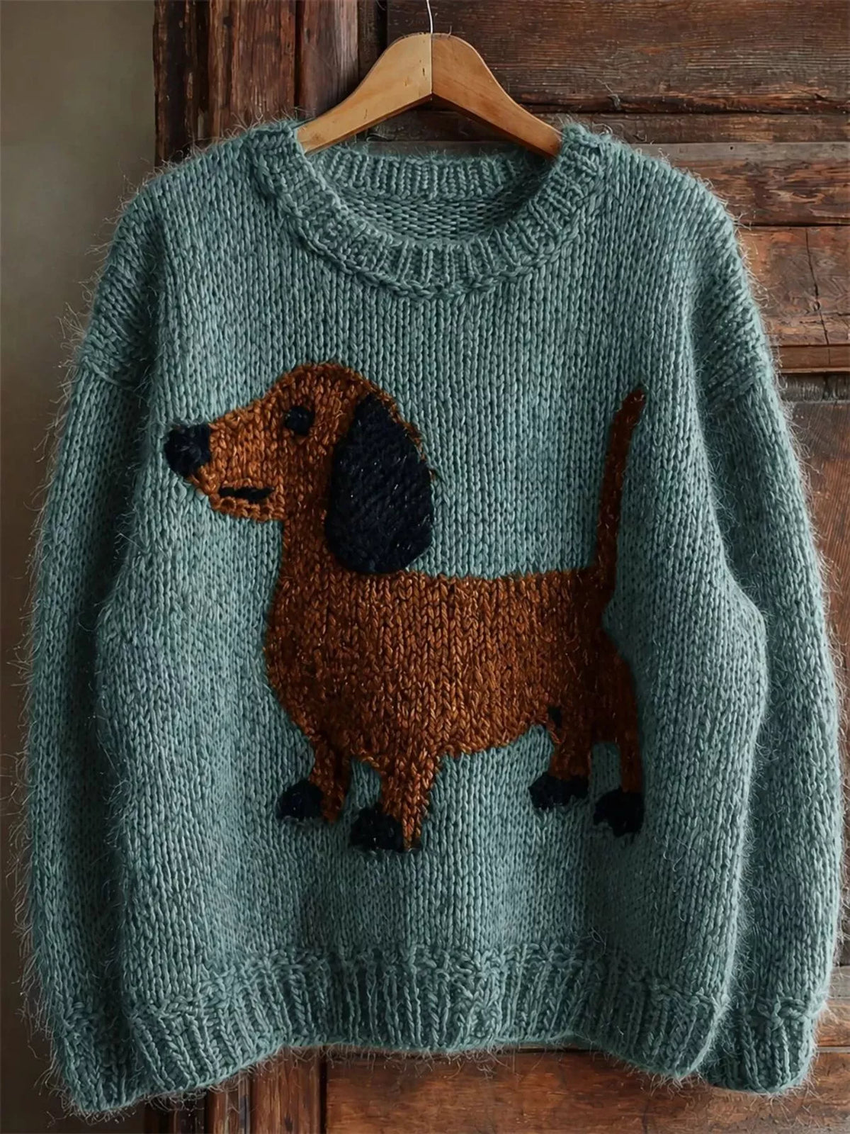 Dachshund Dropped Shoulder Sweater - photo 7
