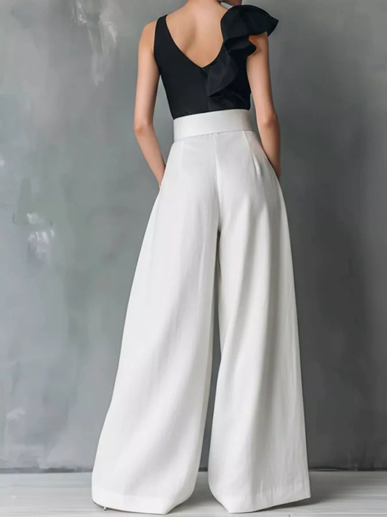 High-Waisted Wide-Leg Pants Secondary image