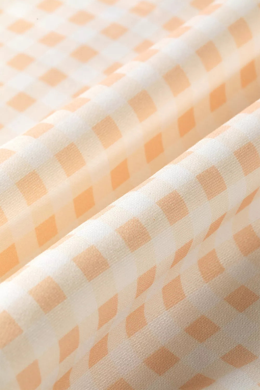 Gingham Long Sleeve Sweatshirt and Shorts Set – Pastel Yellow - photo 12