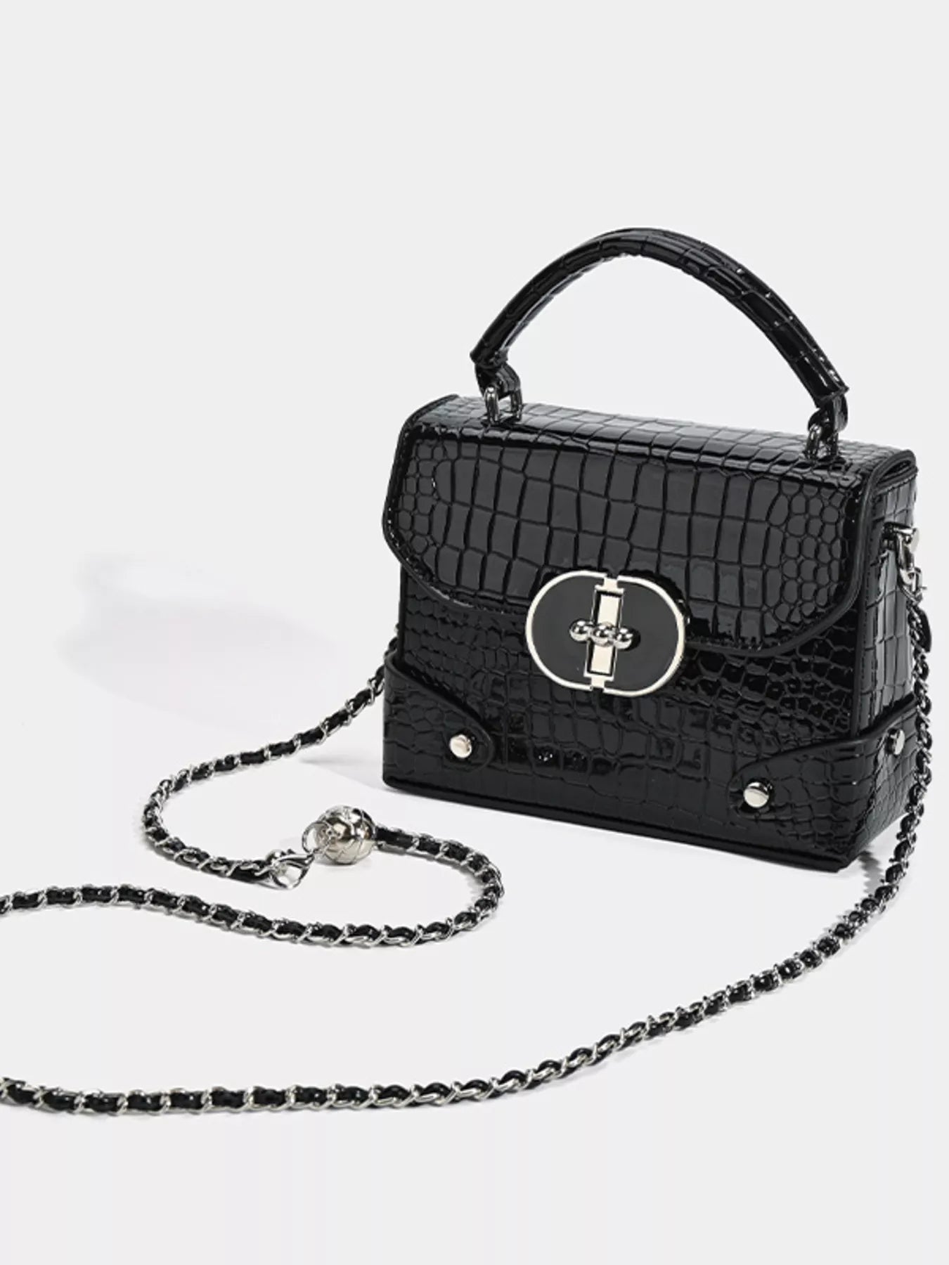 Crocodile Pattern Flap Crossbody Bag Secondary image