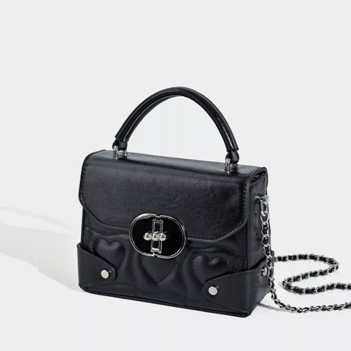 Heart-Embossed Flap Crossbody Bag Secondary image