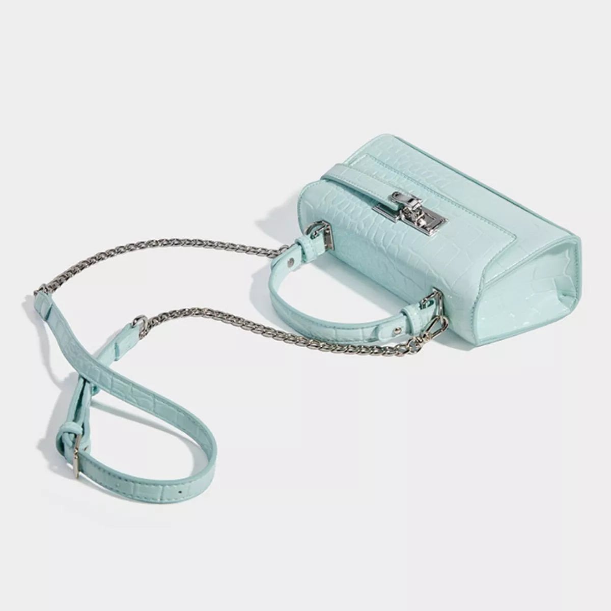 Crocodile Embossed Top Handle Crossbody Bag Secondary image
