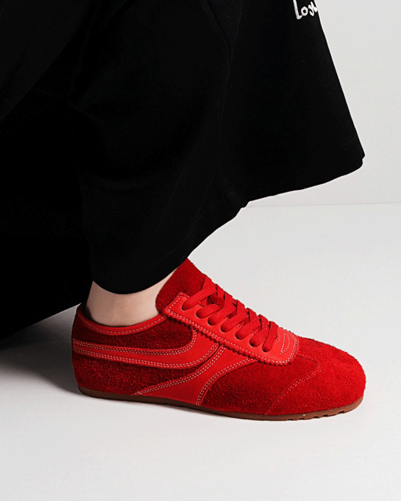 Color Pop Retro Suede Nappa Leather Sneakers