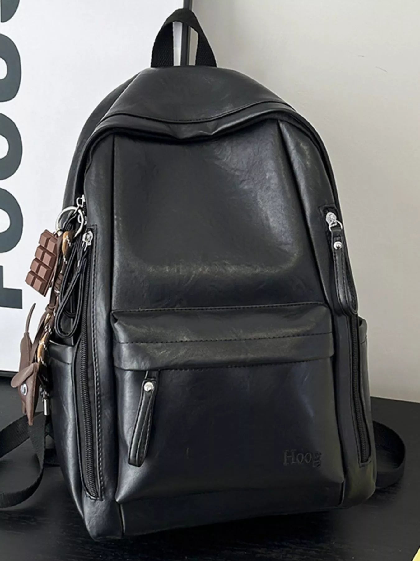 Leather Texture Backpack Bag Secondary image