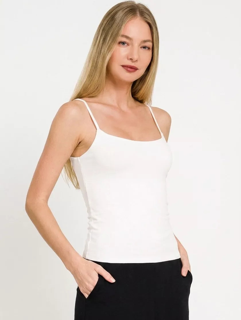 Zenana Double Layered Round Neck Spaghetti Cami Secondary image