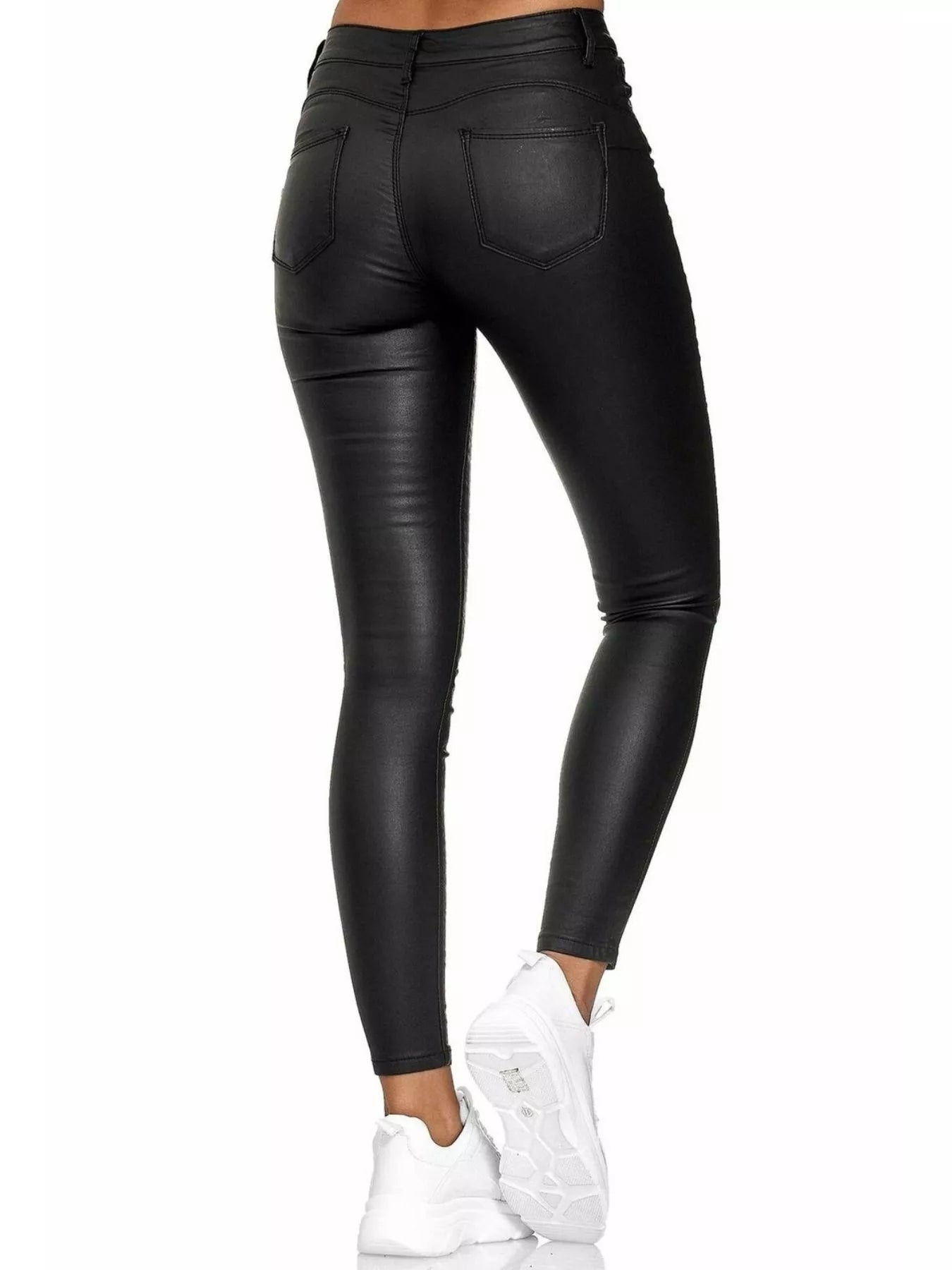 High-Waisted Leather Skinny Pants Secondary image