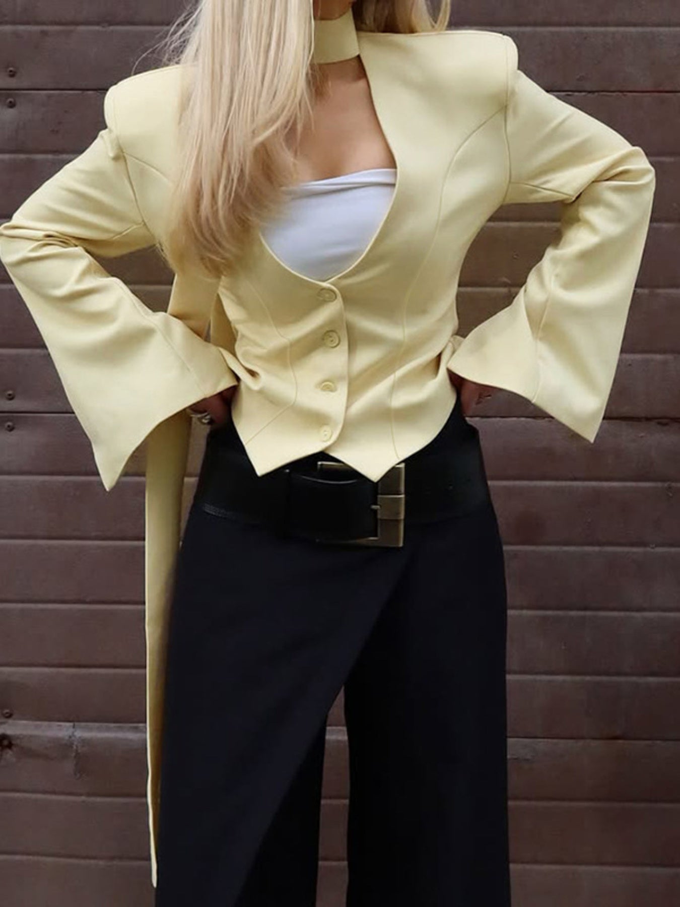 Button Up Long Sleeve Blazer Secondary image