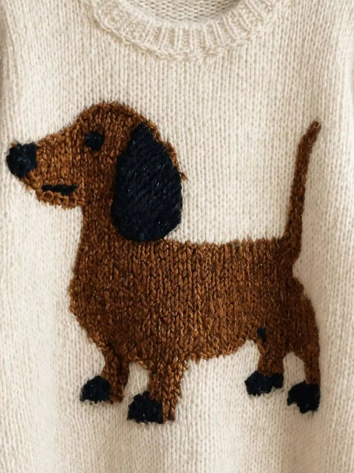 Dachshund Dropped Shoulder Sweater - photo 4