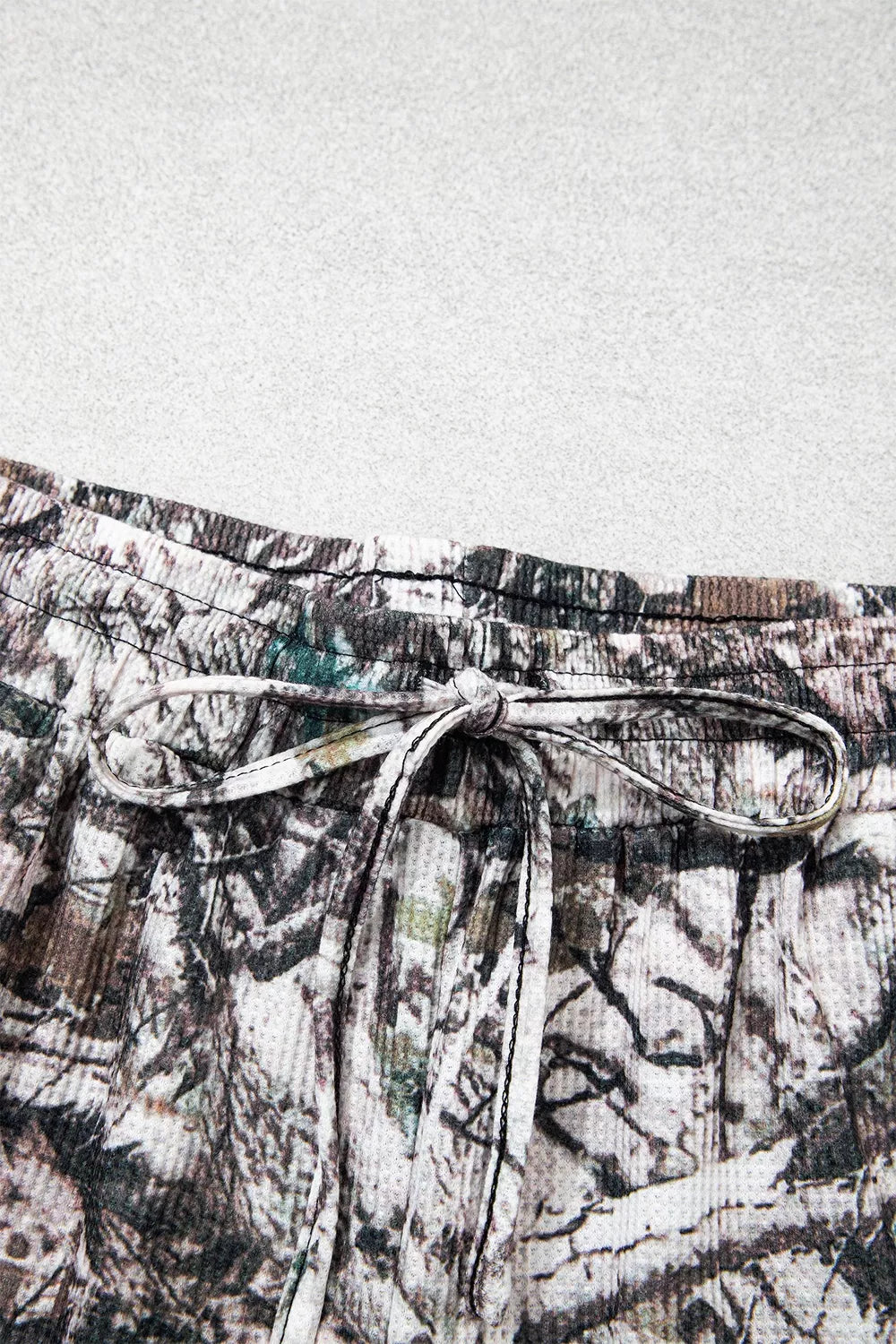 Camo Long Sleeve Top Elastic Waist Shorts Two Piece Set - photo 13