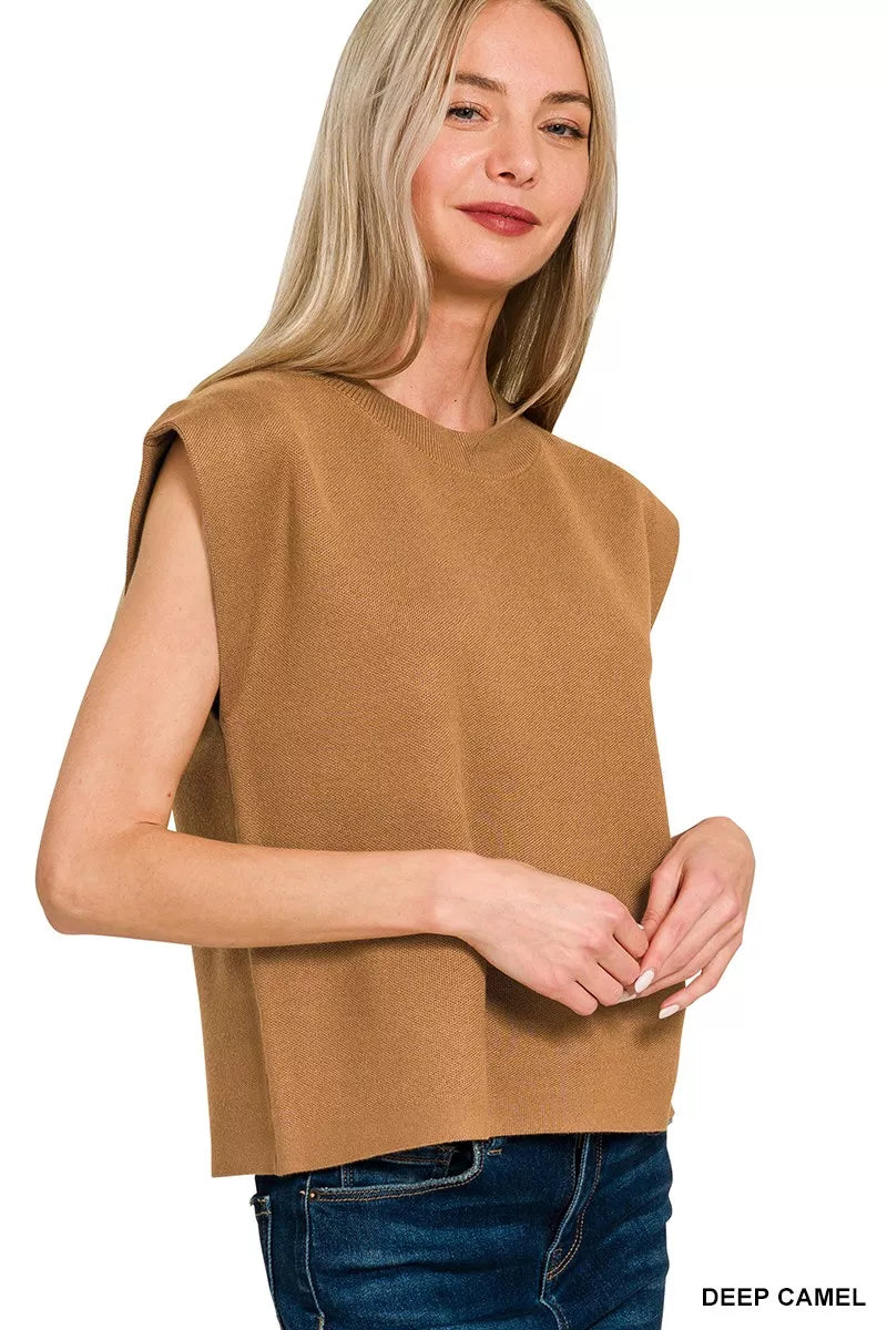 Zenana Round Neck Viscose Sweater Vest Secondary image