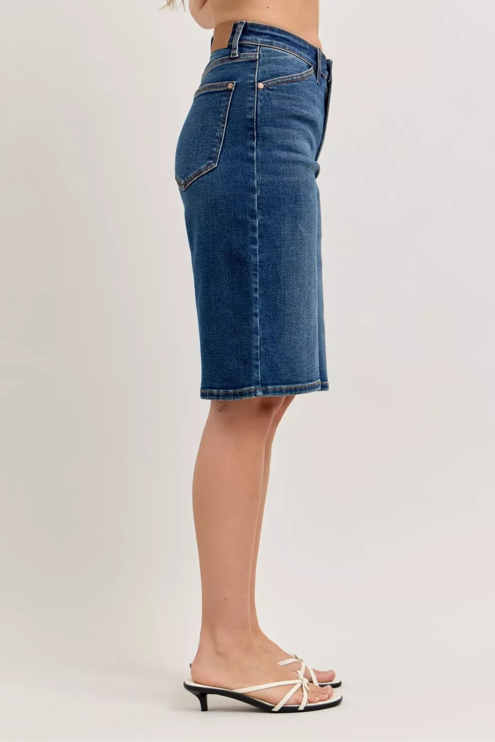 Judy Blue High Waist Bermuda Denim Shorts Secondary image