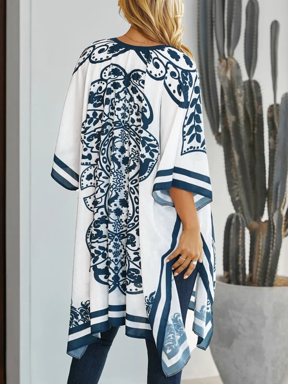 Printed Open Front Cover-Up Secondary image