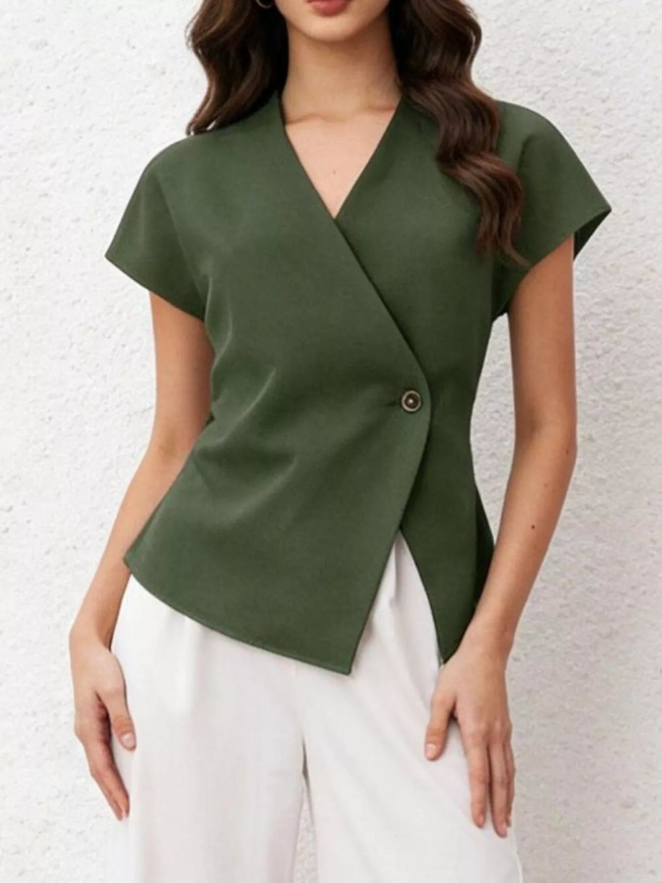 Wrap-Front One Button Shirt Secondary image