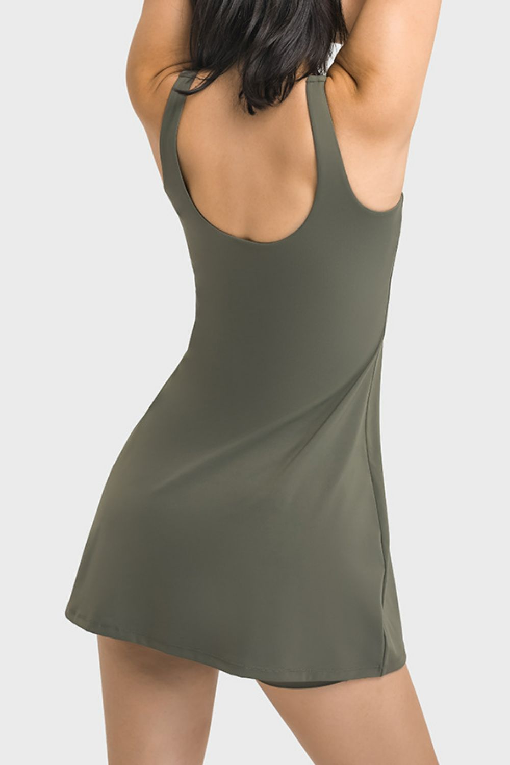 Millennia Square Neck Sports Tank Dress with Full Coverage Bottoms Secondary image