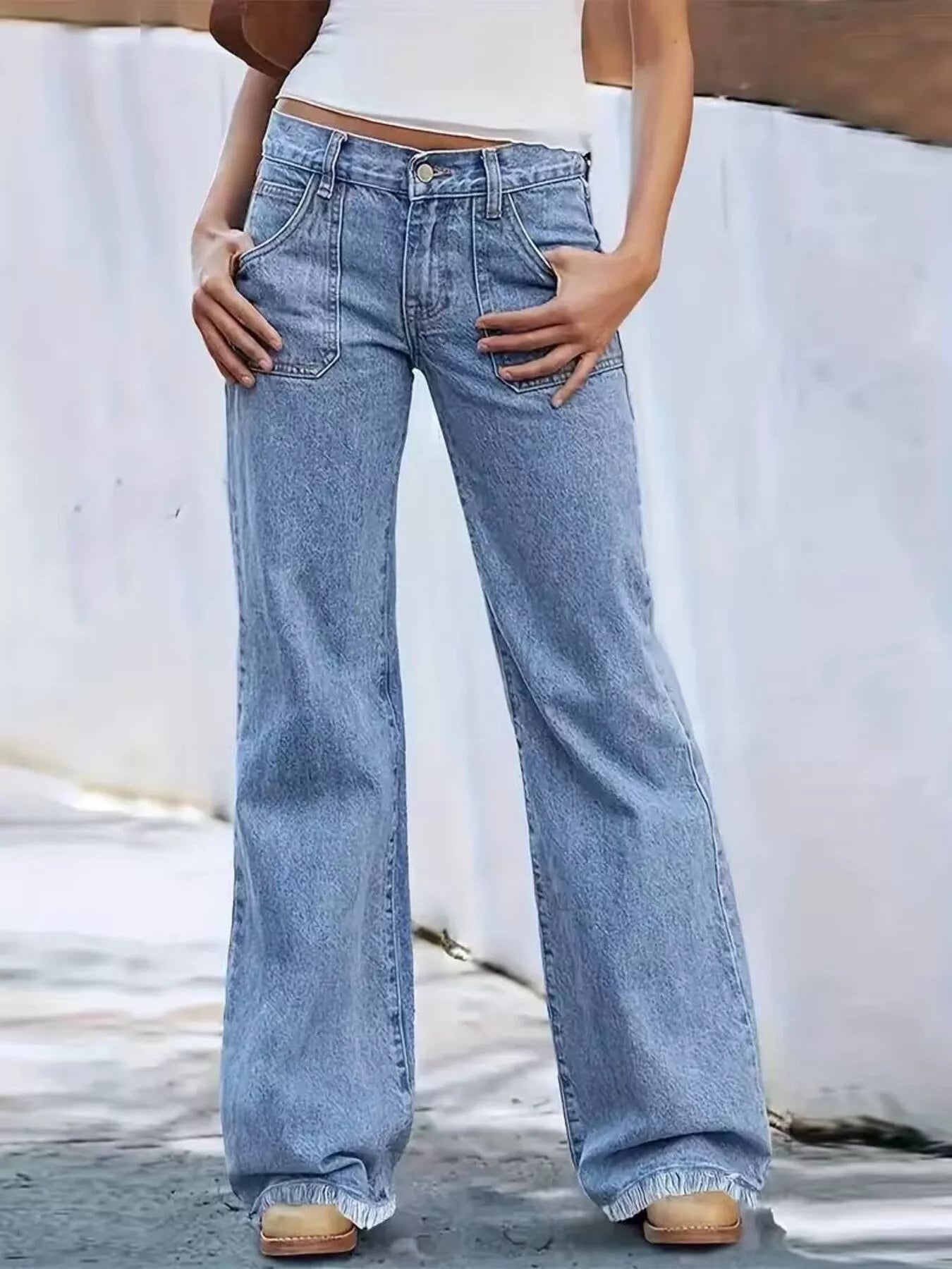 High-Waisted Wide Leg Jeans Secondary image