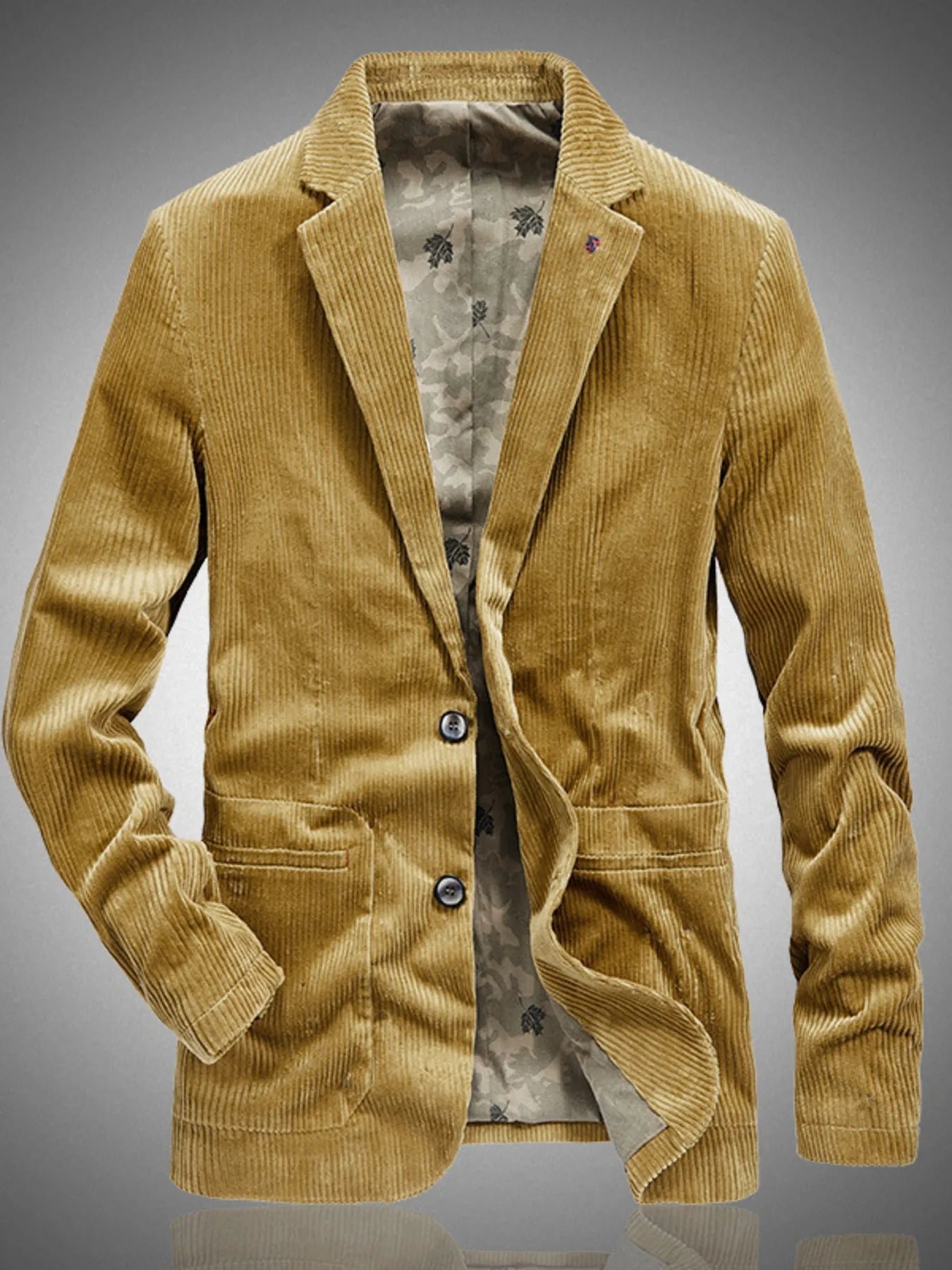 Men's Corduroy Button Up Casual Blazer Secondary image