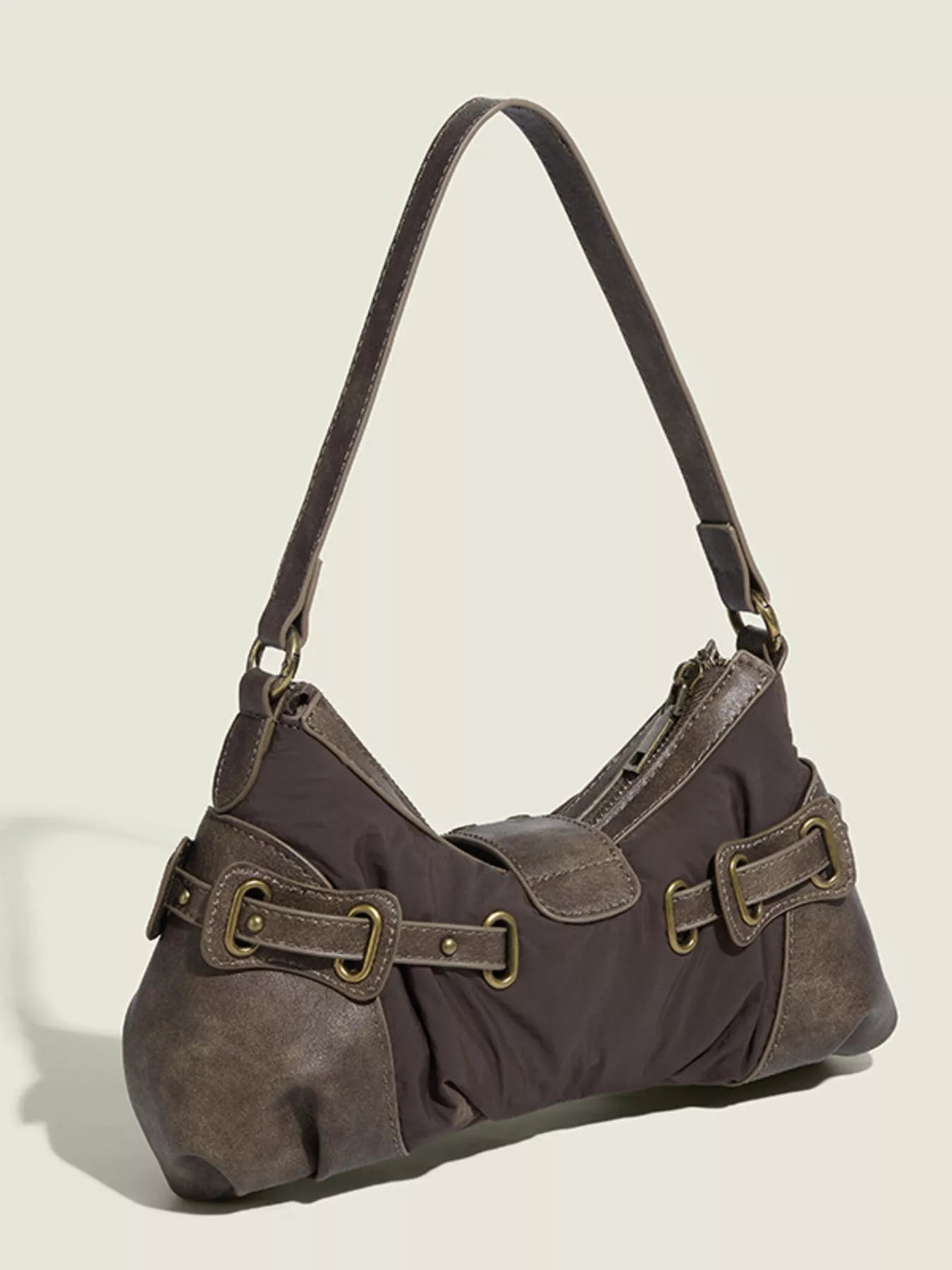 Vintage Buckle Accent Shoulder Bag Secondary image