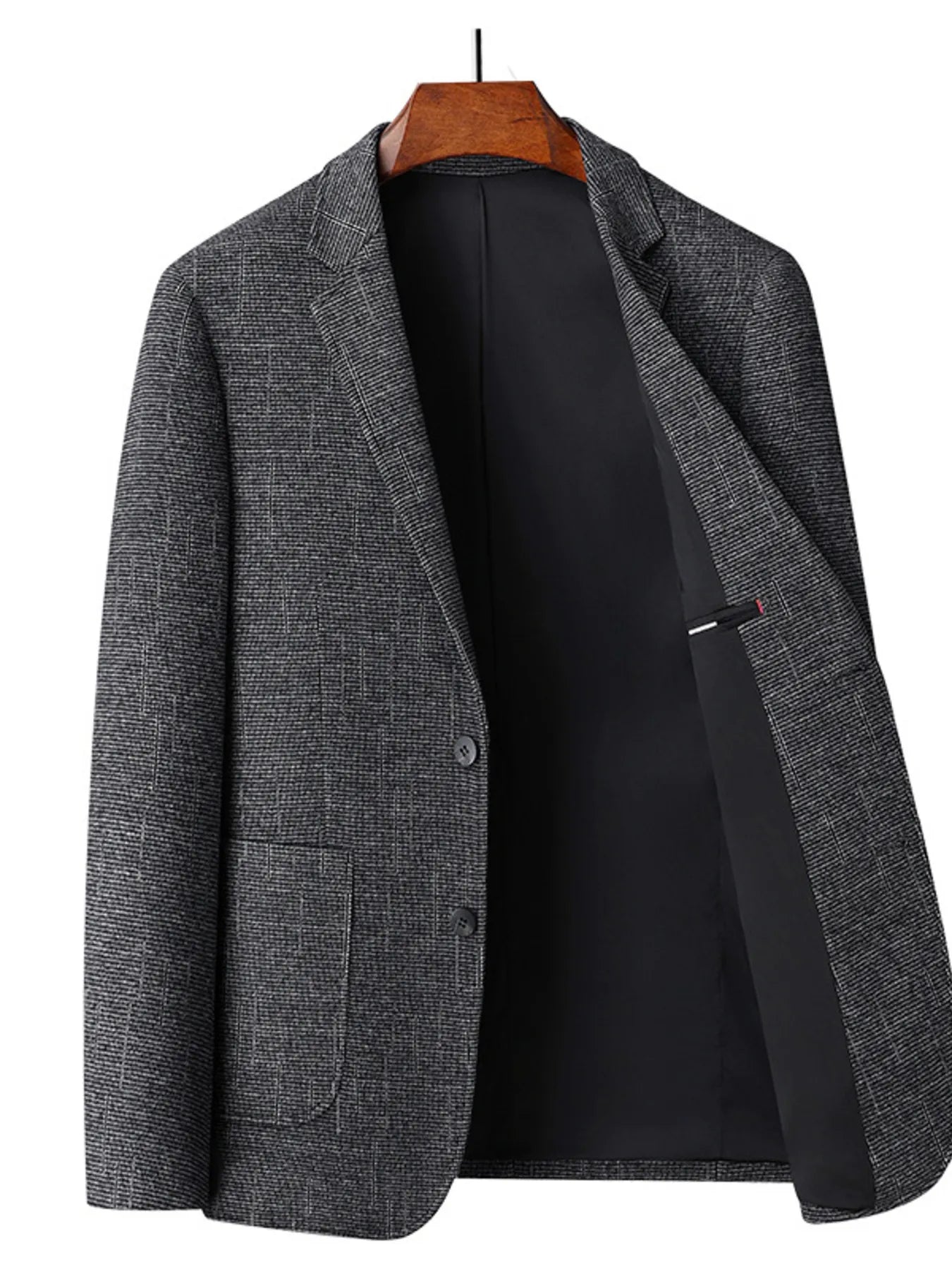 Men's Single-Breasted Tweed Blazer Secondary image
