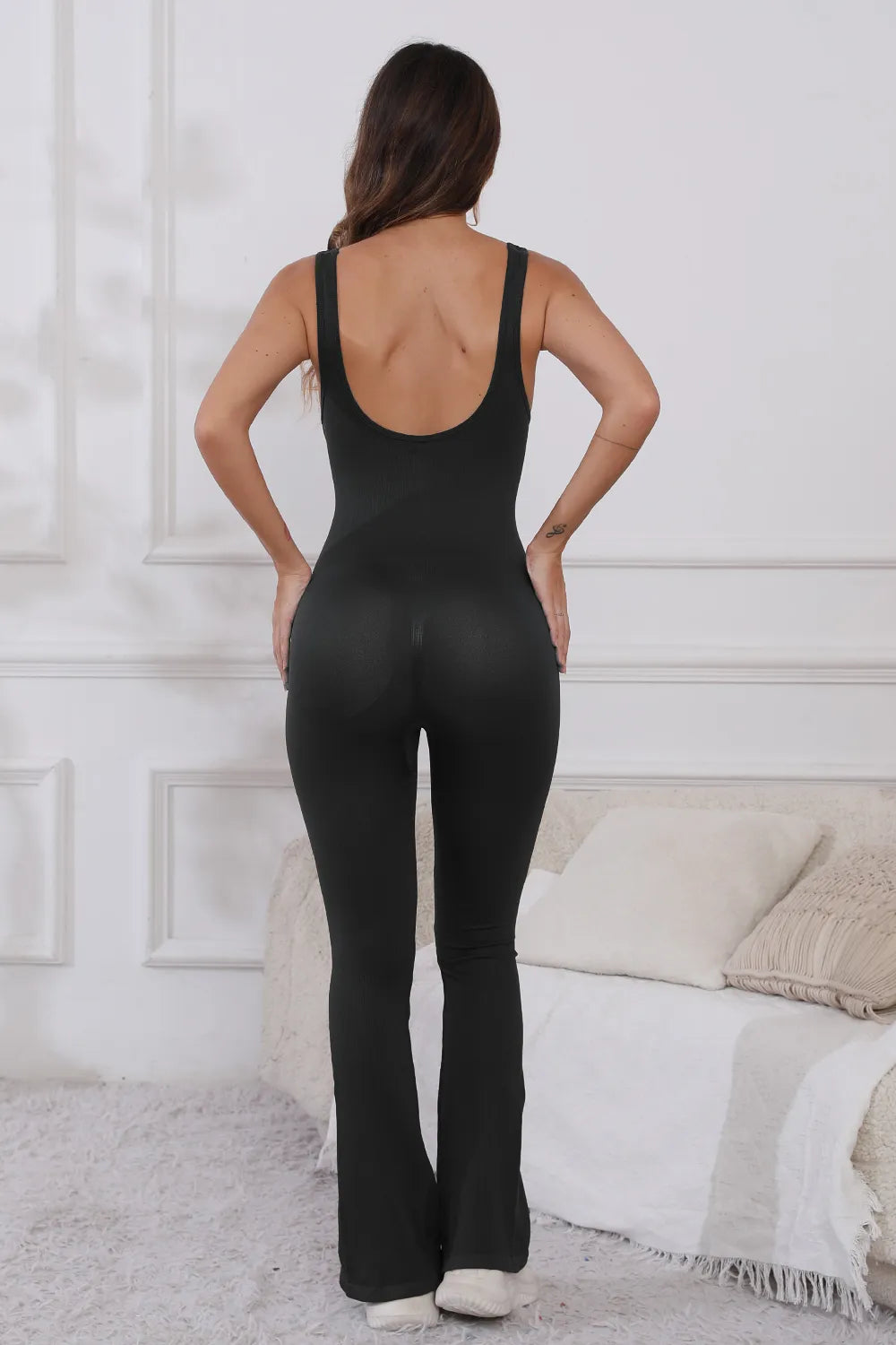 Scoop Neck Wide Strap Active Jumpsuit Secondary image