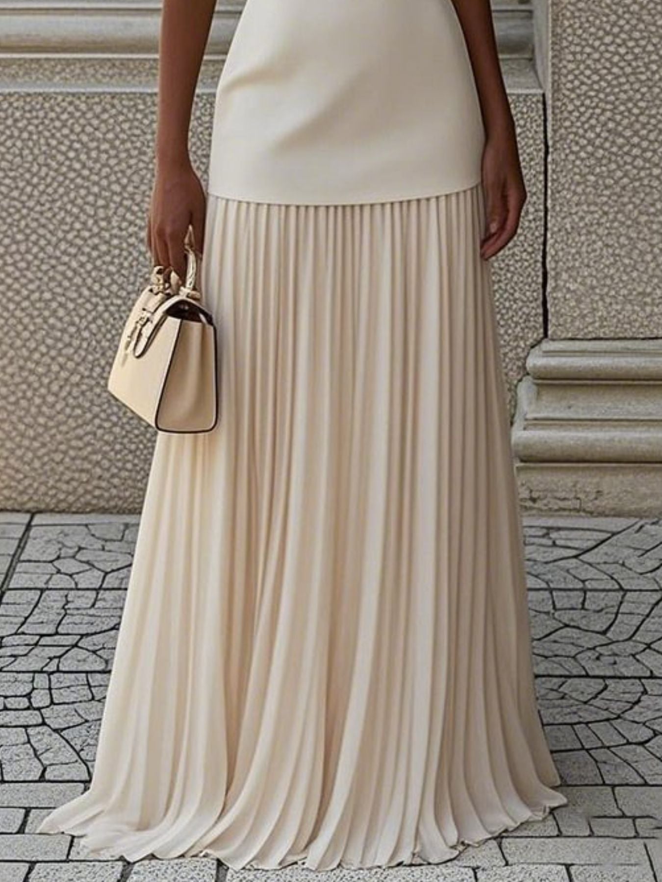Full Size Sleeveless Top and Pleated Maxi Skirt Set Plus Size Secondary image