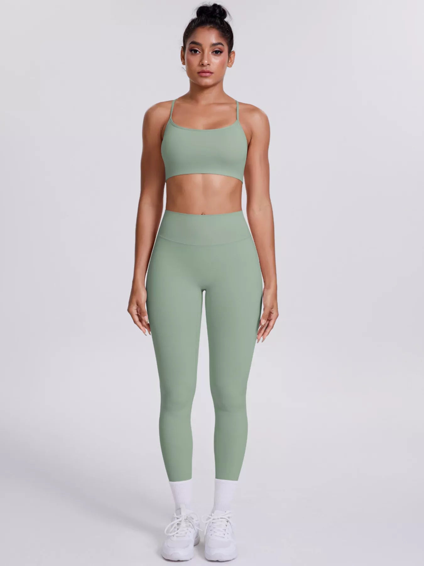 Criss-Cross Back Cami and Leggings Active Set Secondary image