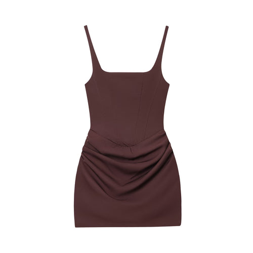 Sleeveless Tie-Up Bodycon Mini Dress