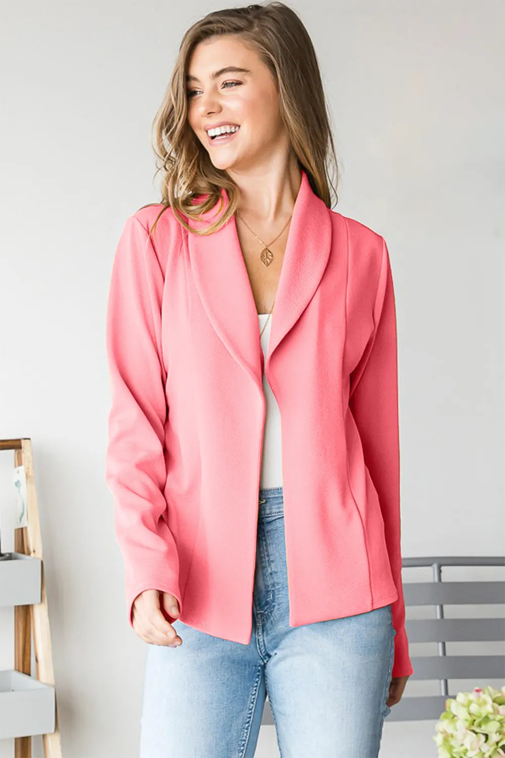 Heimish Open Front Long Sleeve Blazer Secondary image