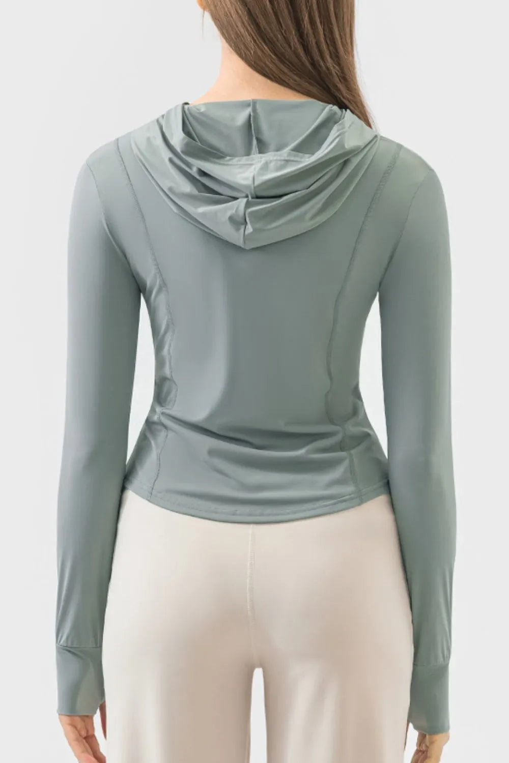 Millennia Pocketed Zip Up Hooded Long Sleeve Active Outerwear Secondary image
