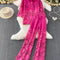 Rose Red Two-piece Set