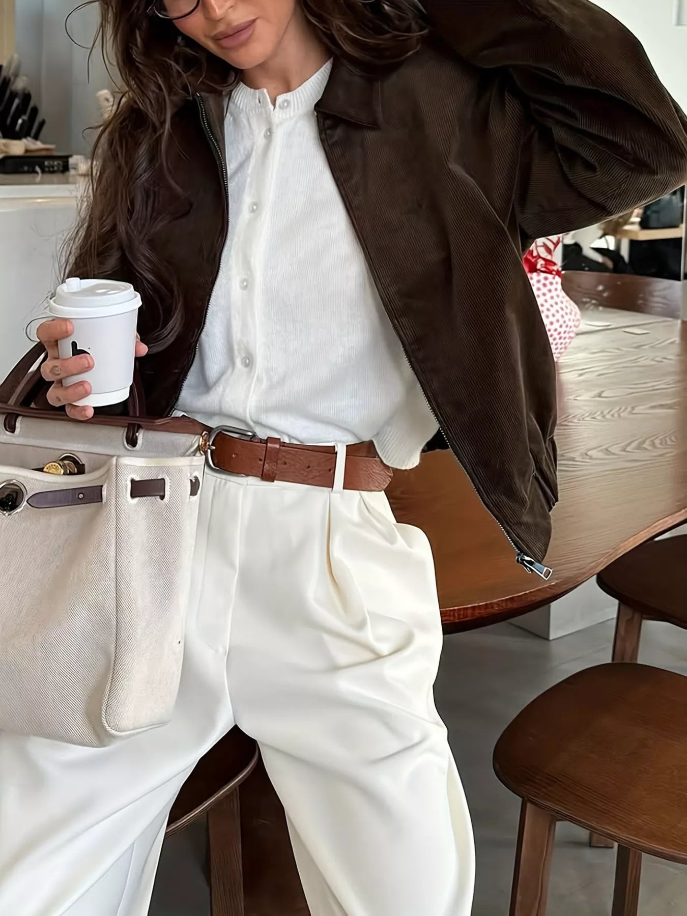 Vintage Corduroy Zip Up Relaxed Fit Jacket Secondary image