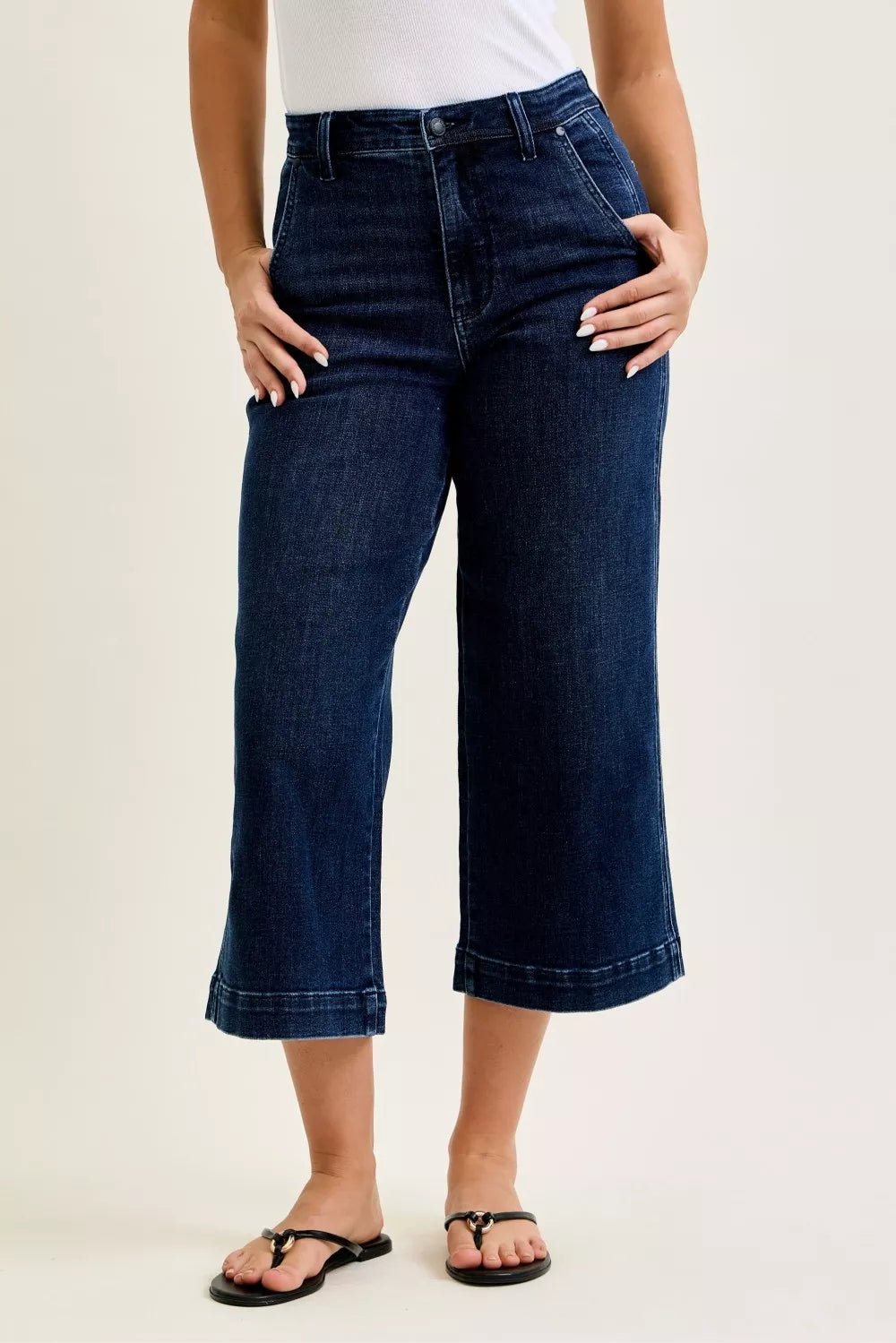 Judy Blue High Waist Ankle Wide Jeans Secondary image