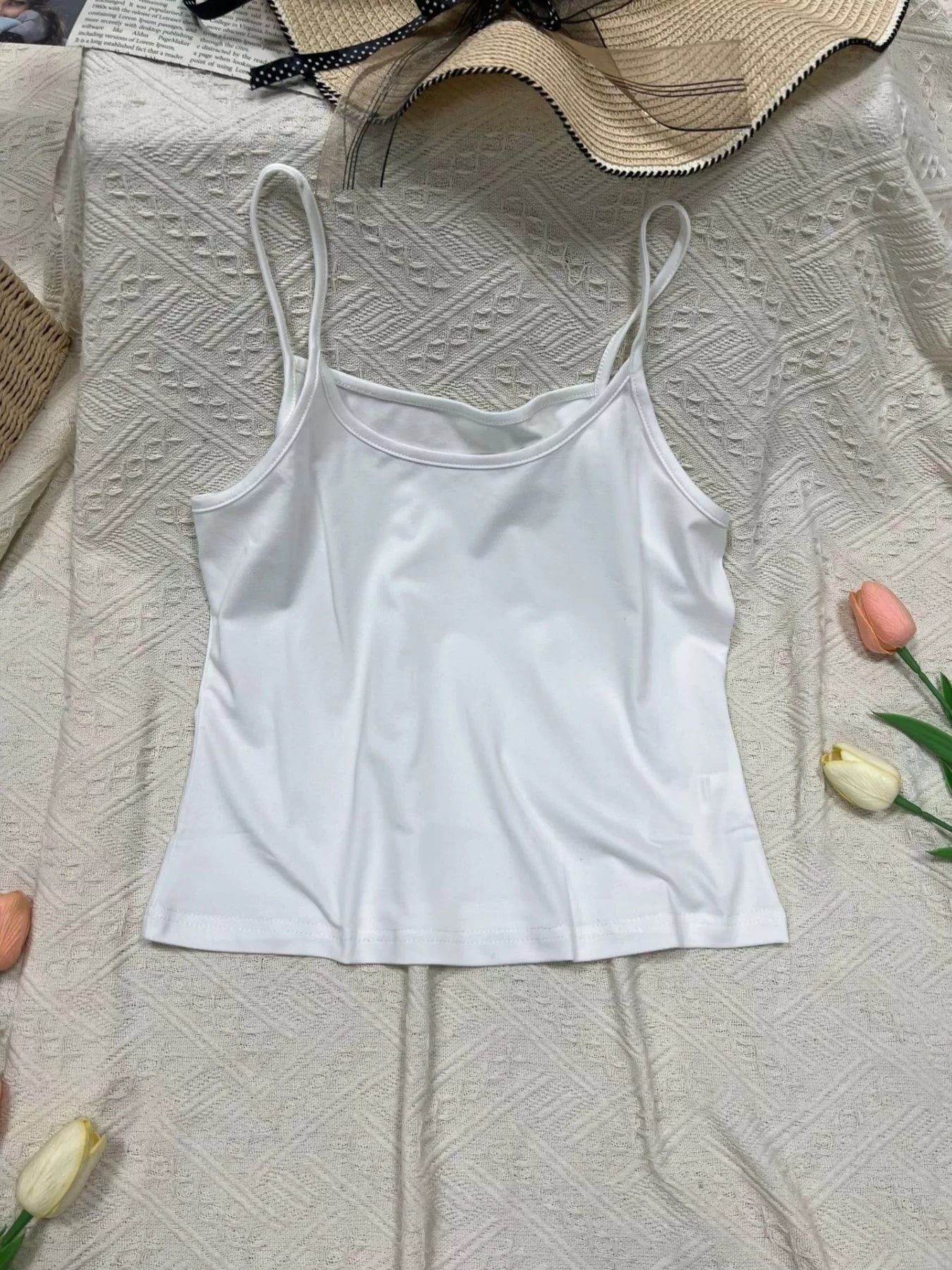 Solid Color Scoop Neck Cami Secondary image