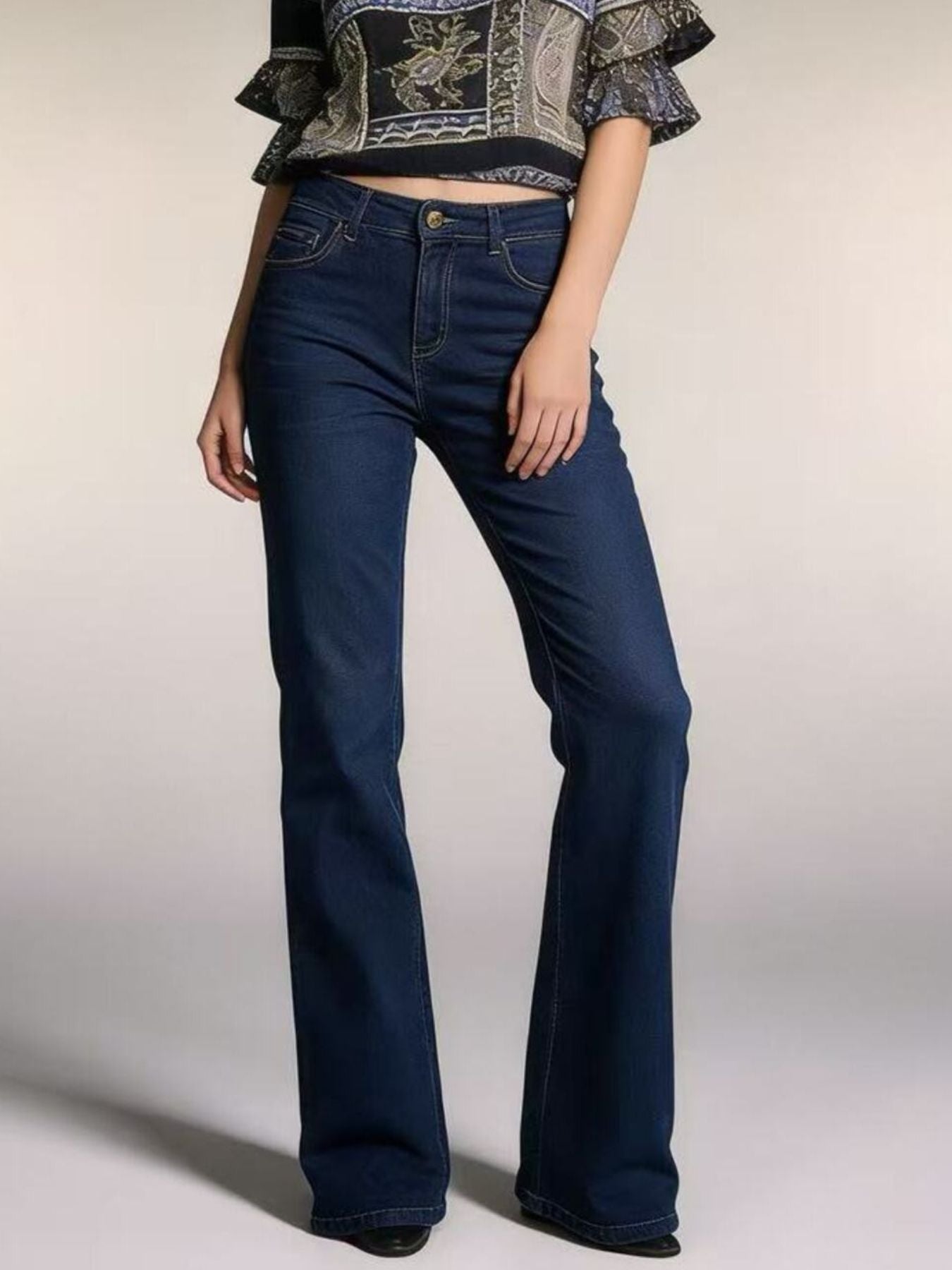 High-Waisted Bootcut Jeans Secondary image