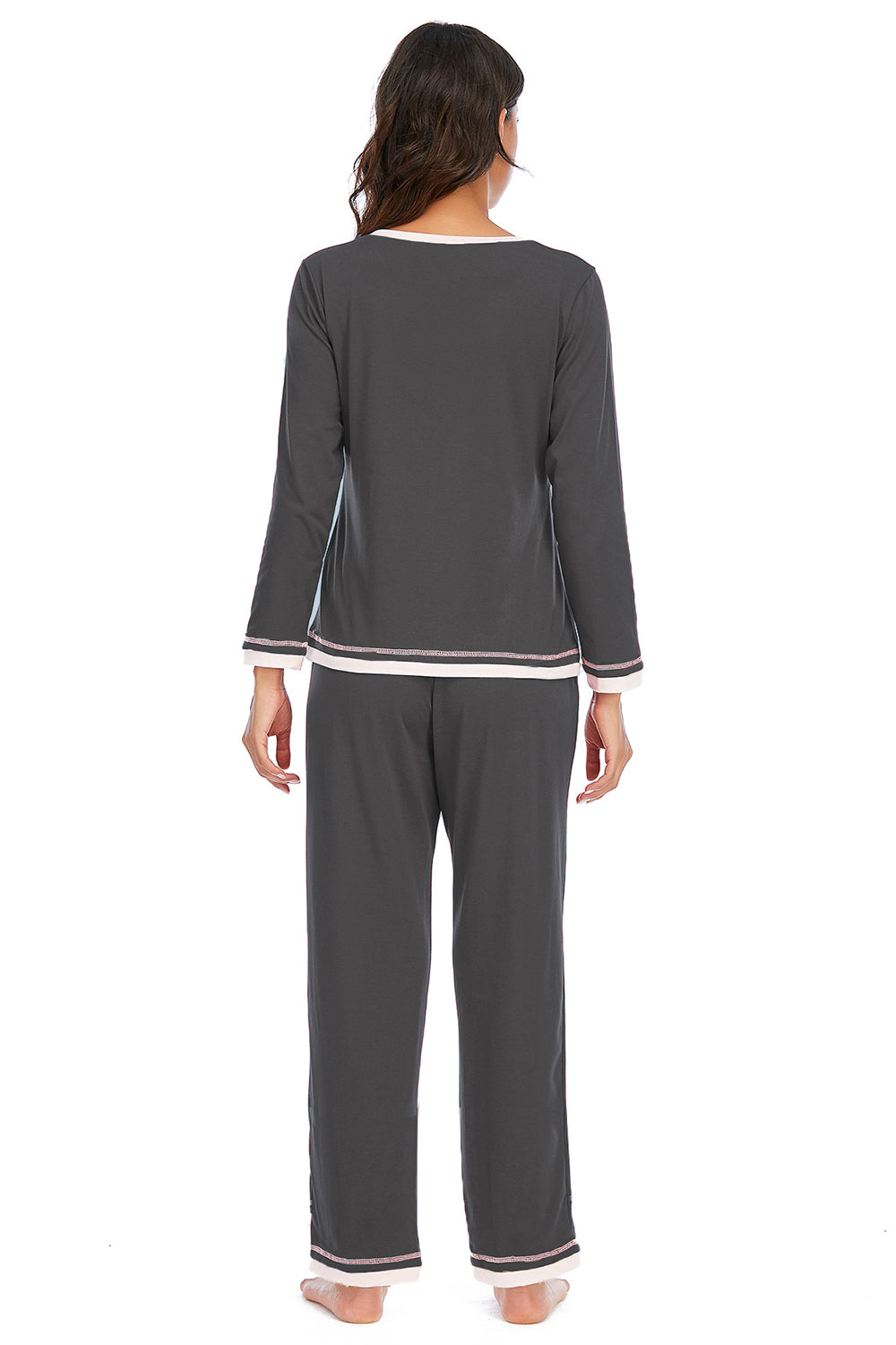 V-Neck Top and Pants Lounge Set Secondary image