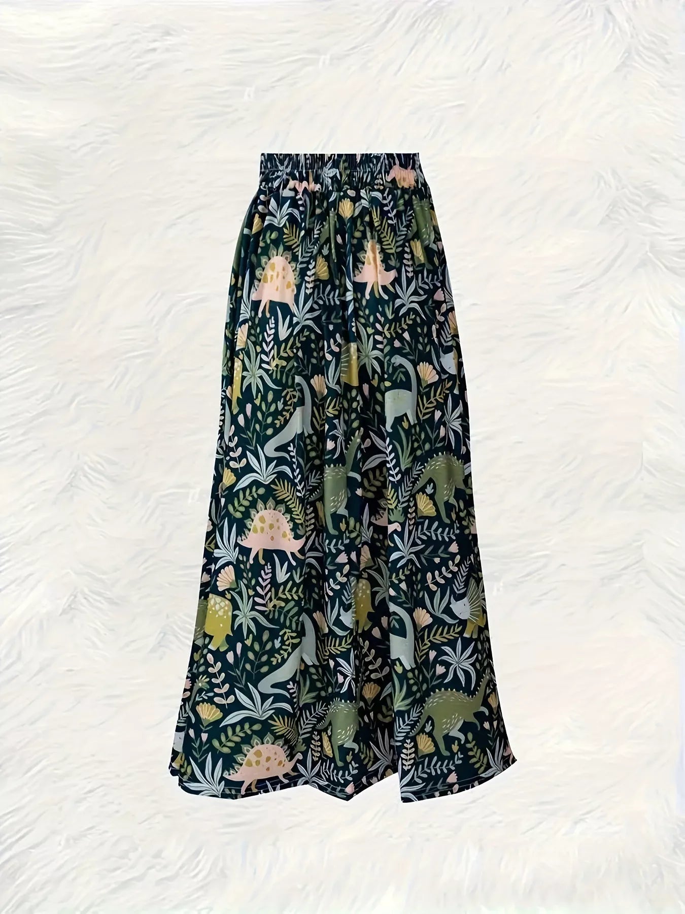 Printed Elastic Waist Skirt Secondary image