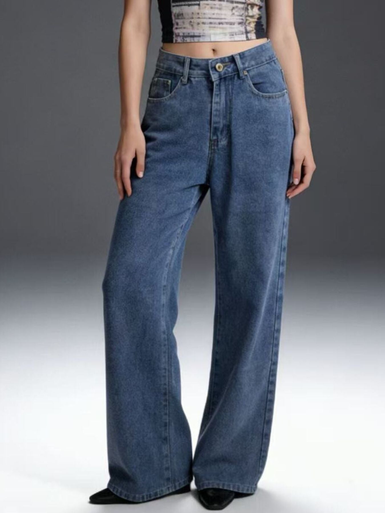 Bow Back Wide Leg Jeans Secondary image