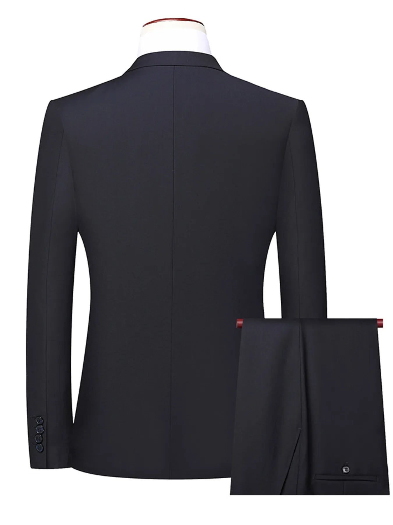 Men's Lapel Collar Long Sleeve Blazer and Pants Set Secondary image