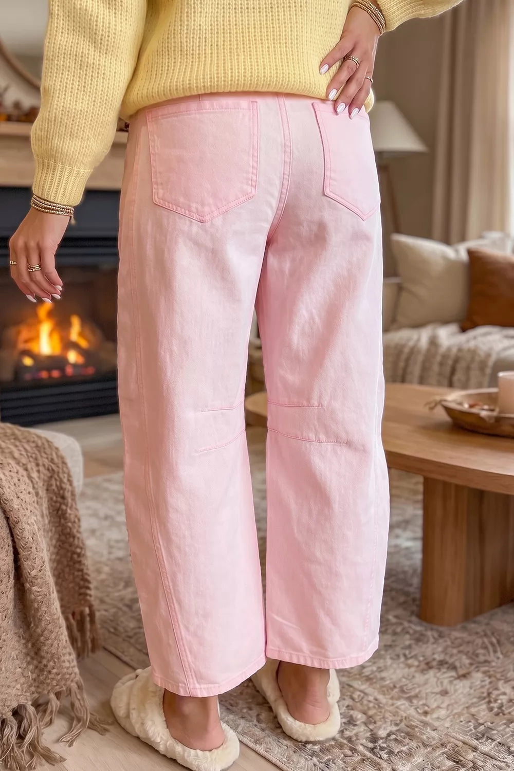 Wide-Leg Drawstring Jeans Secondary image